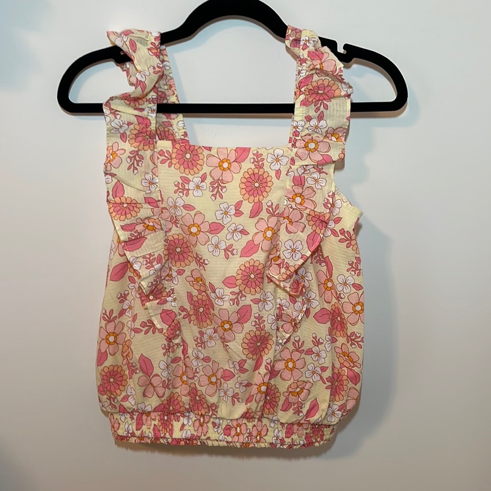 Girls ruffle strap top